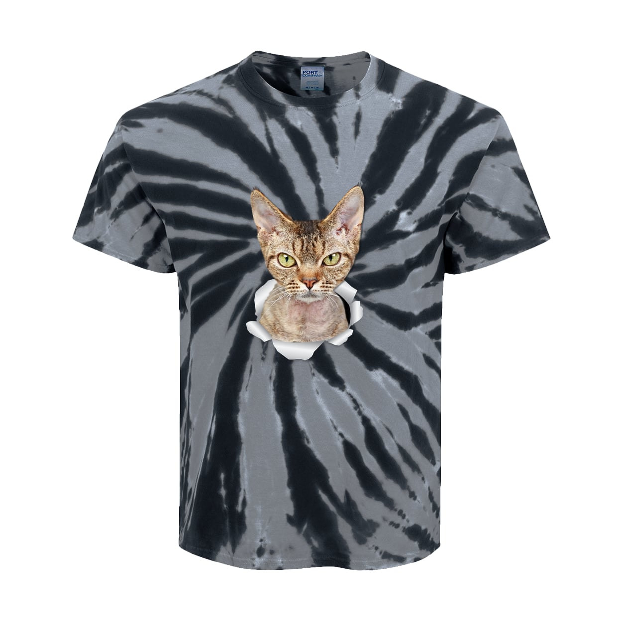 PC147Y Port & Company Kids Tie-Dye Tee - Black