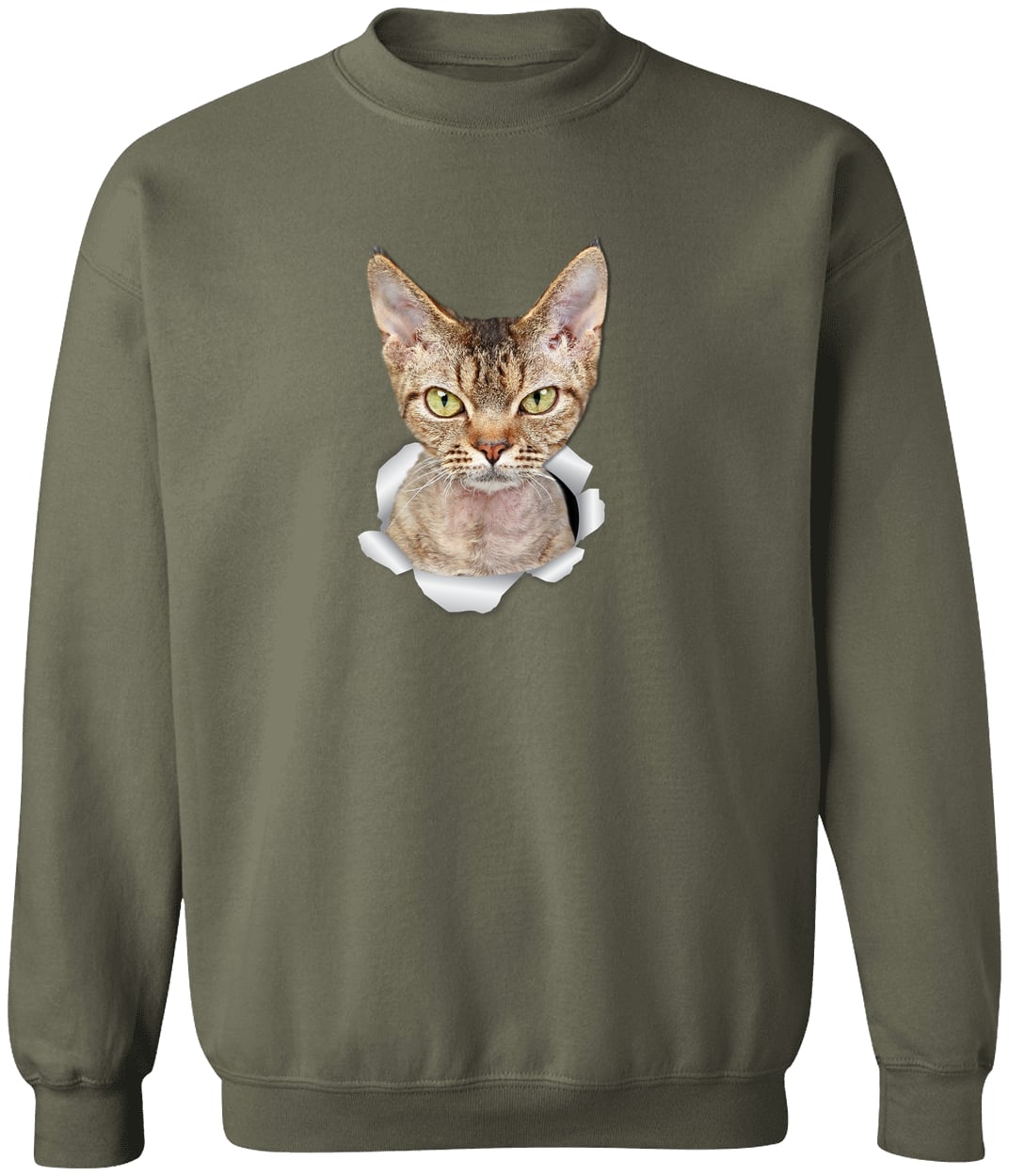 G180 Gildan Crewneck Pullover Sweatshirt - Military Green