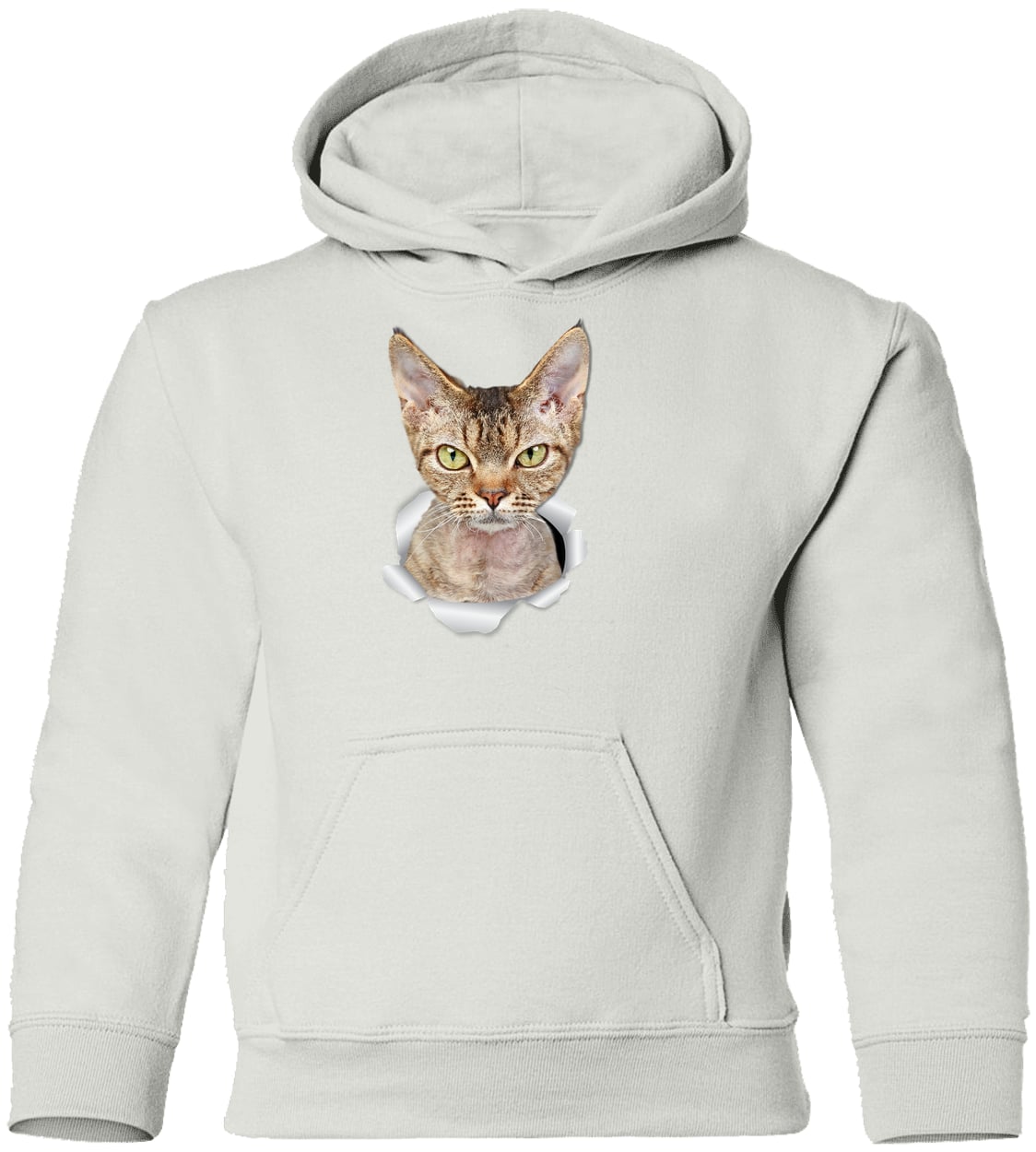 G185B Gildan Youth Pullover Hoodie - White