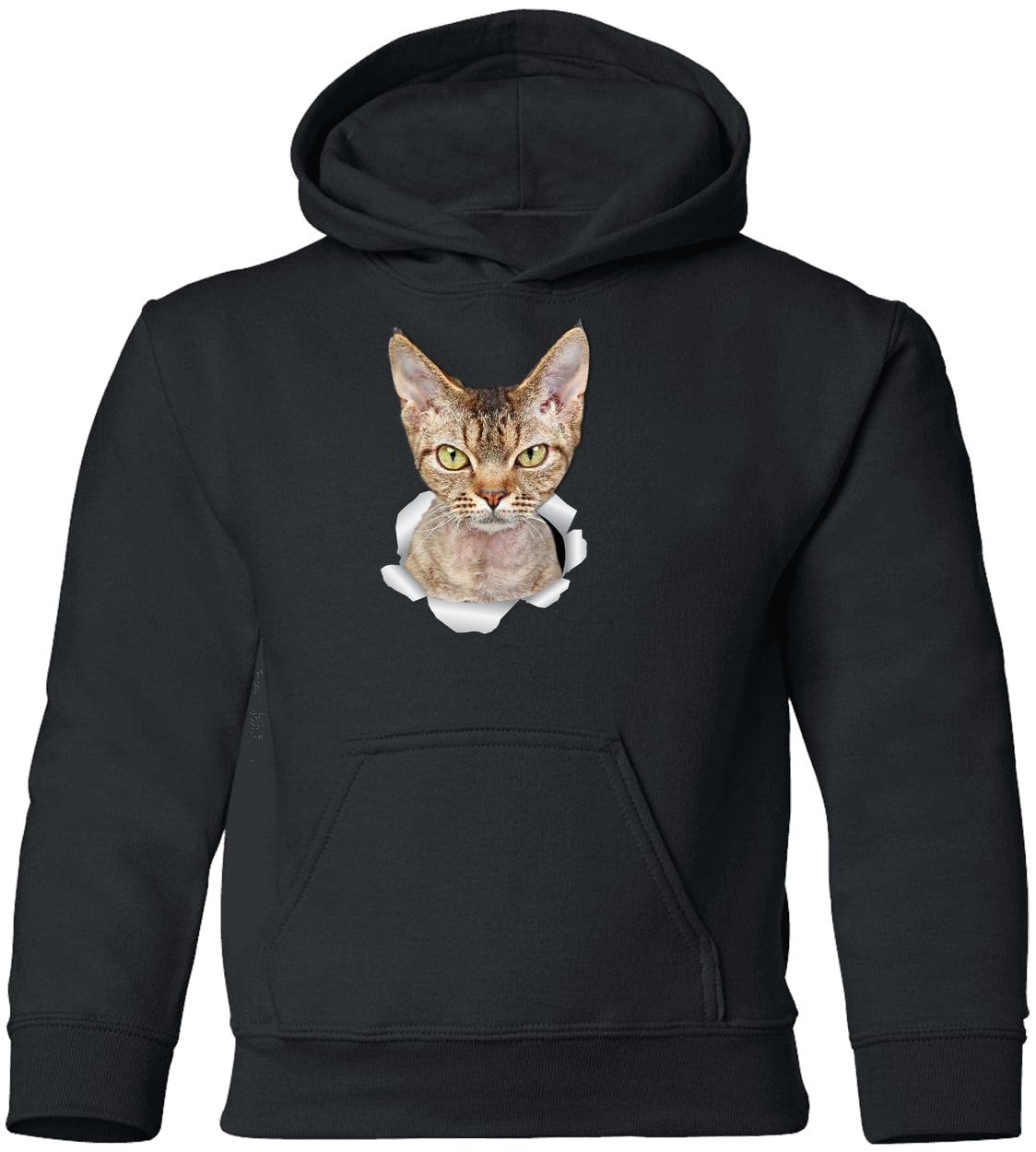 G185B Gildan Youth Pullover Hoodie - Black