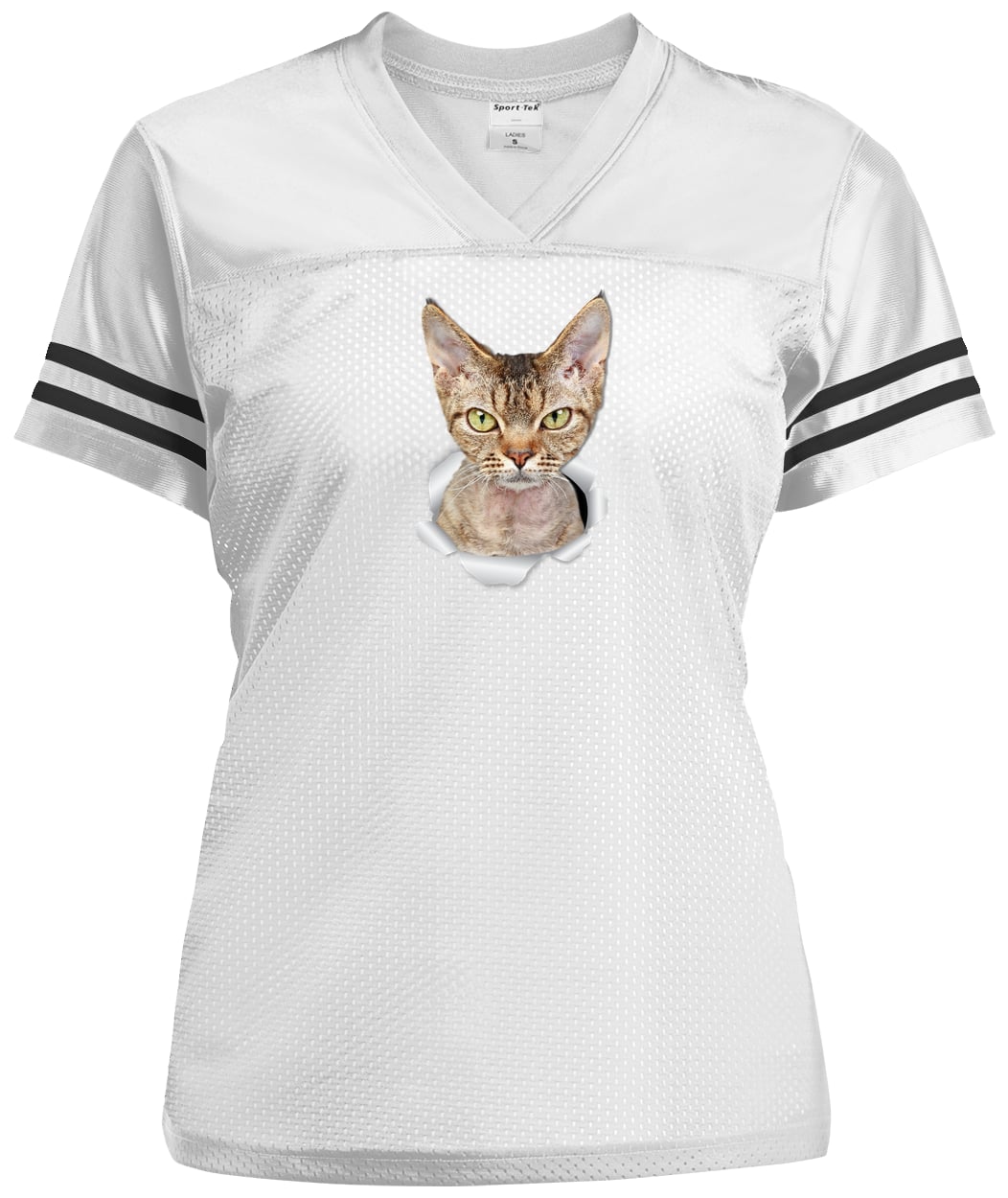 LST307 Sport-Tek Ladies' Replica Jersey - White/Black