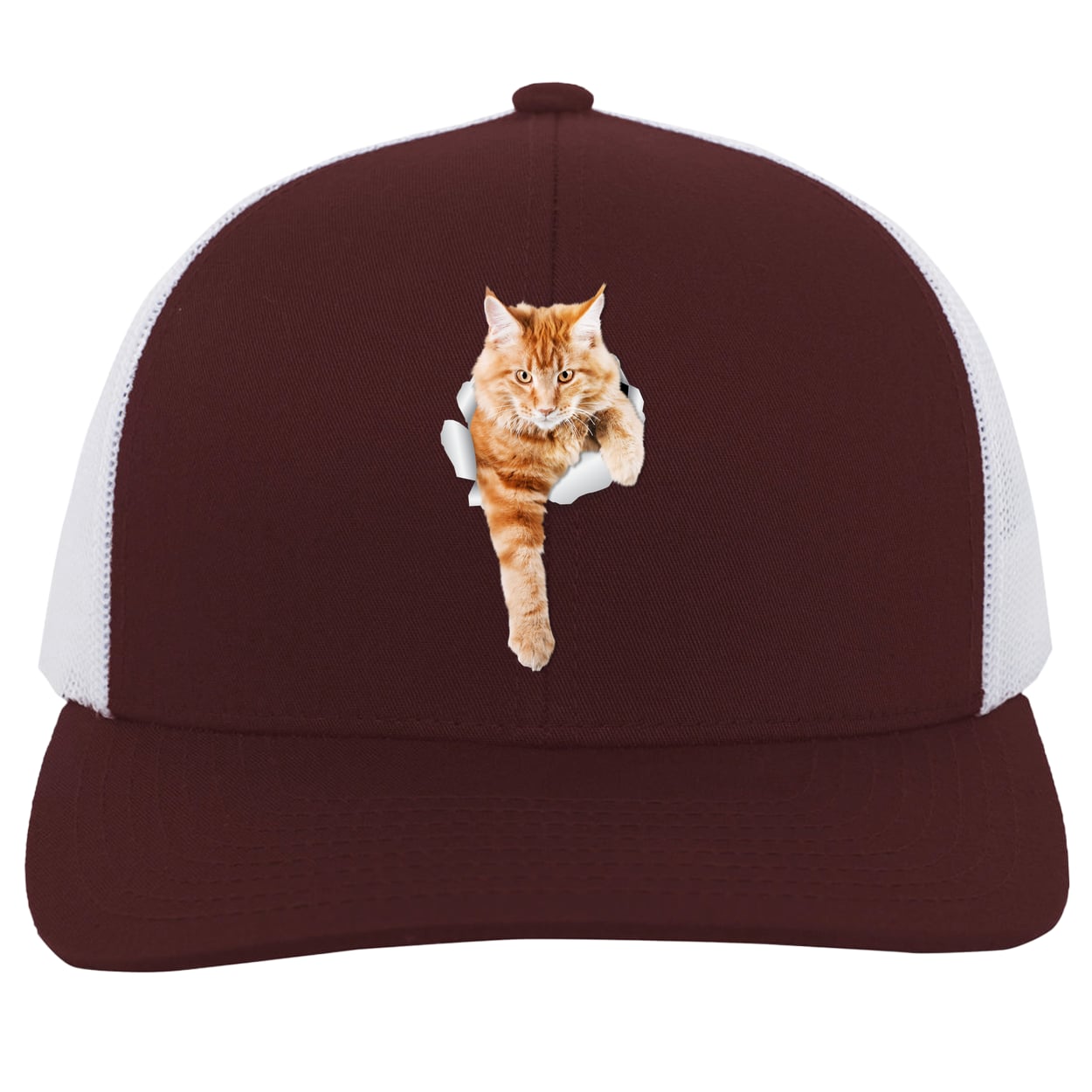 104C Trucker Snap Back - Maroon/White