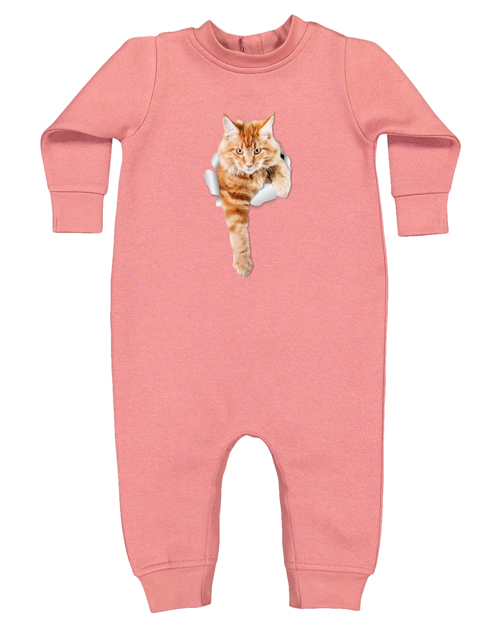 4447 Rabbit Skins Infant Fleece One-Piece Bodysuit - Mauvelous