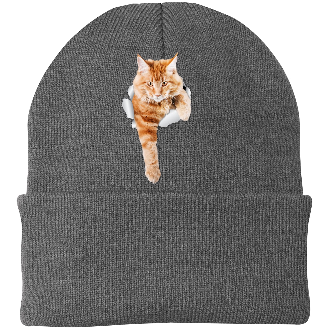 CP90 Port & Company Knit Beanie - Athletic Oxford