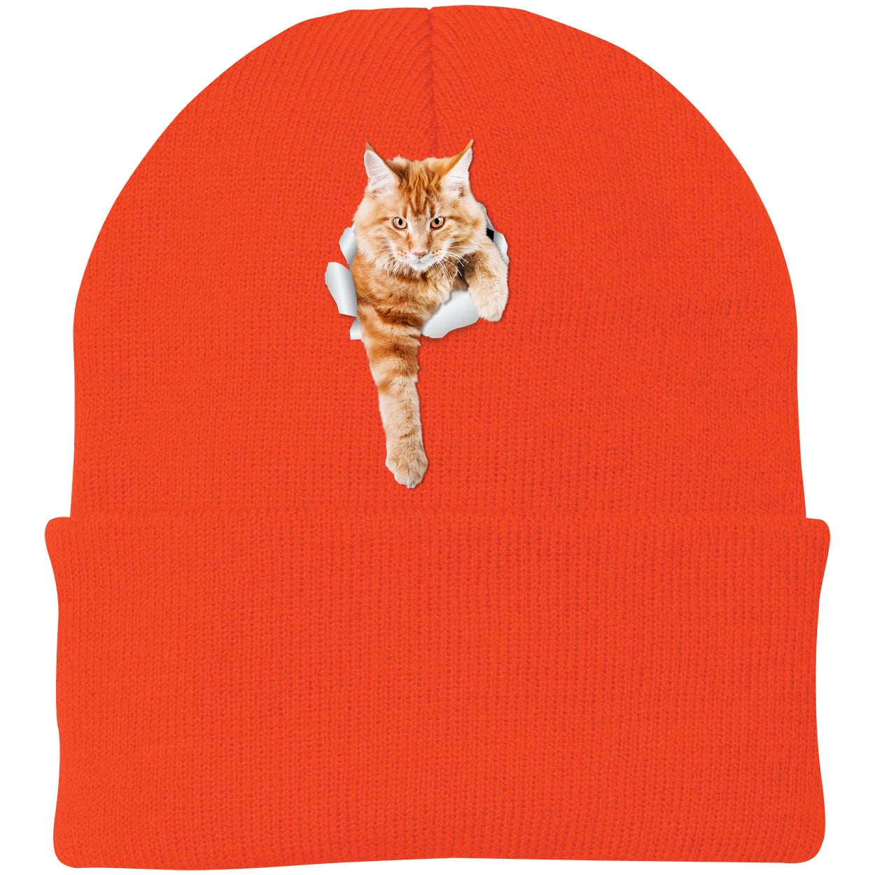 CP90 Port & Company Knit Beanie - Athletic Orange