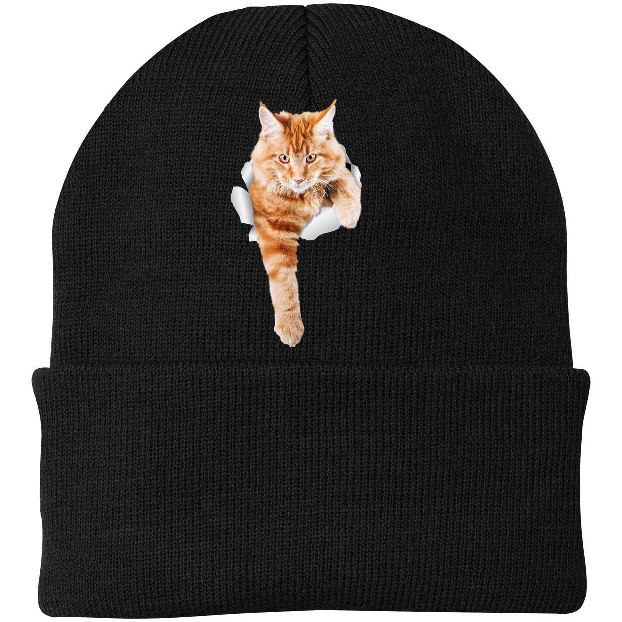 CP90 Port & Company Knit Beanie - Black