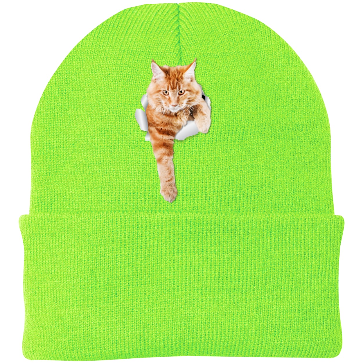 CP90 Port & Company Knit Beanie - Neon Green