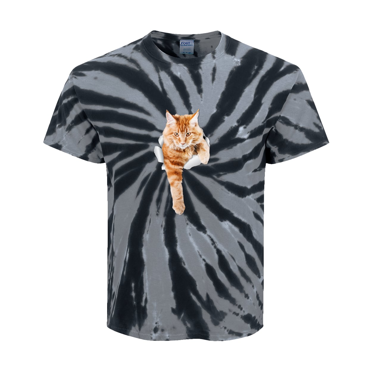 PC147Y Port & Company Kids Tie-Dye Tee - Black
