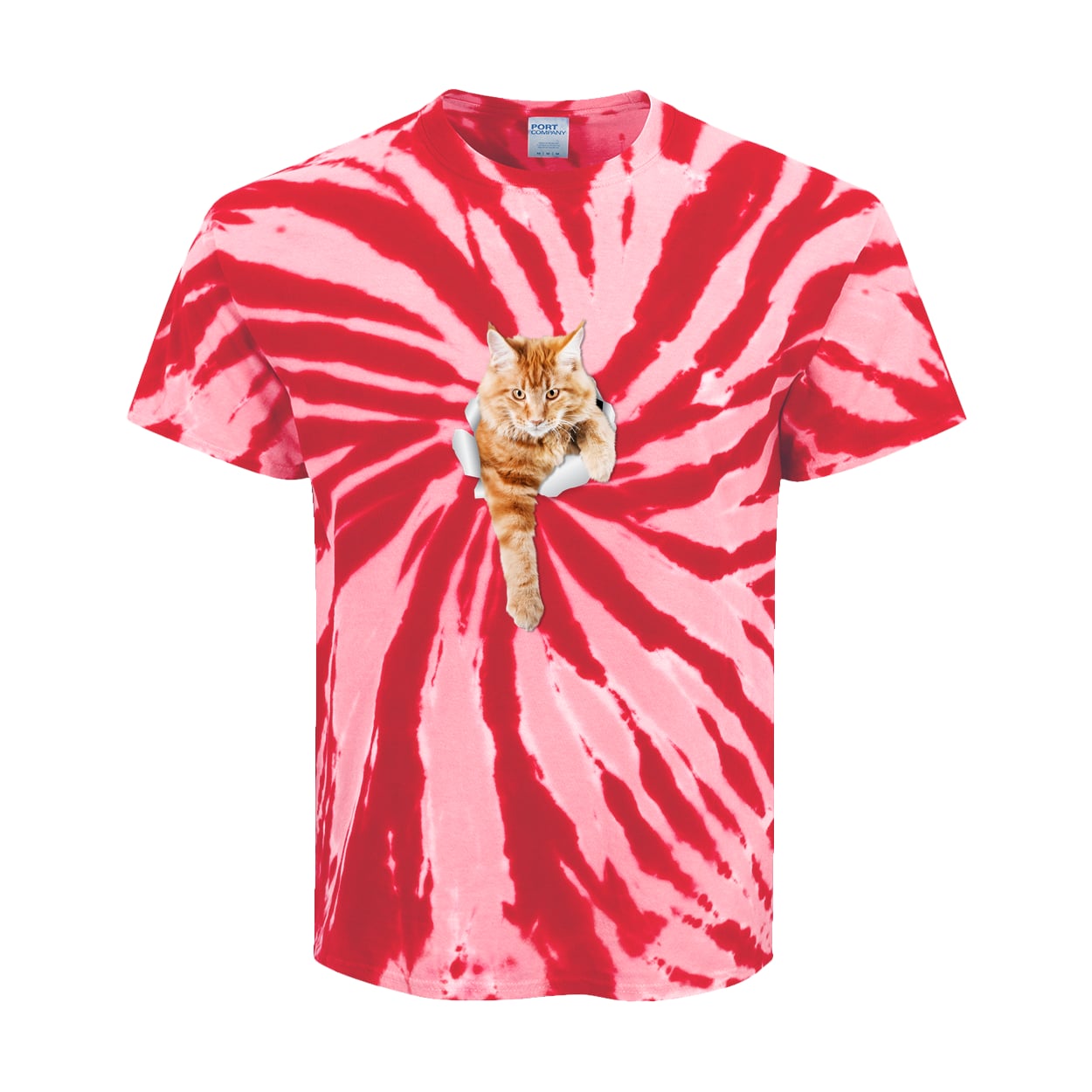 PC147Y Port & Company Kids Tie-Dye Tee - Red