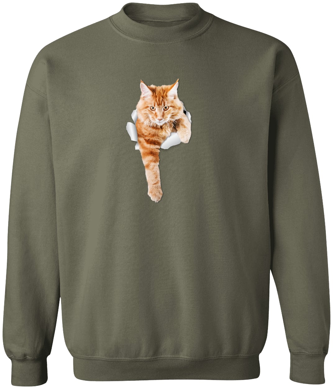 G180 Gildan Crewneck Pullover Sweatshirt - Military Green
