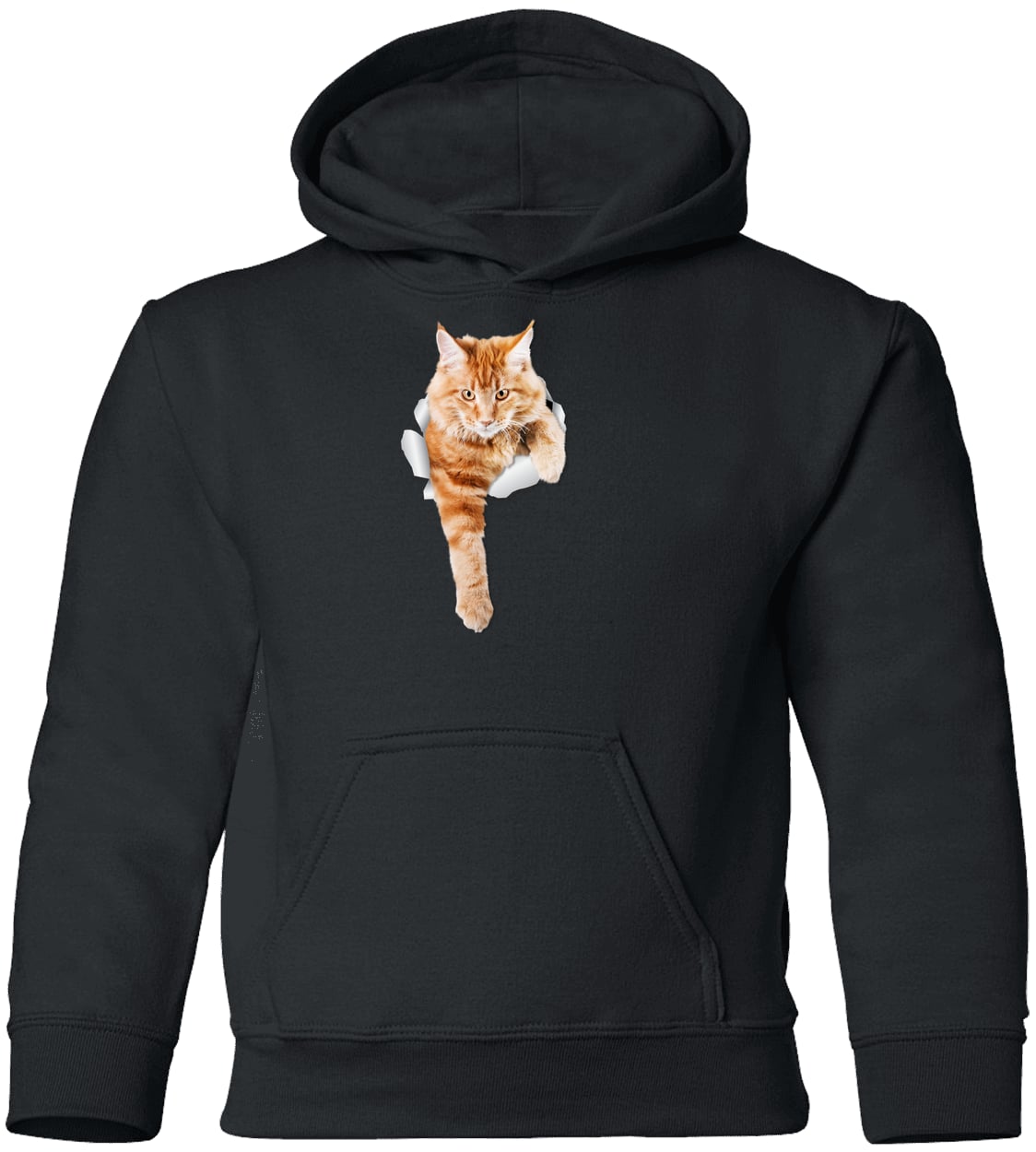 G185B Gildan Youth Pullover Hoodie - Black