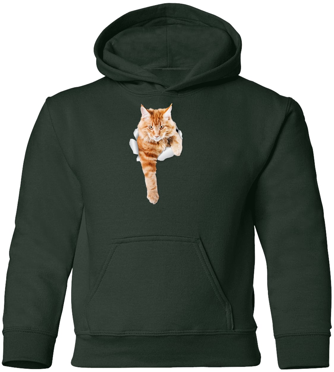 G185B Gildan Youth Pullover Hoodie - Forest Green