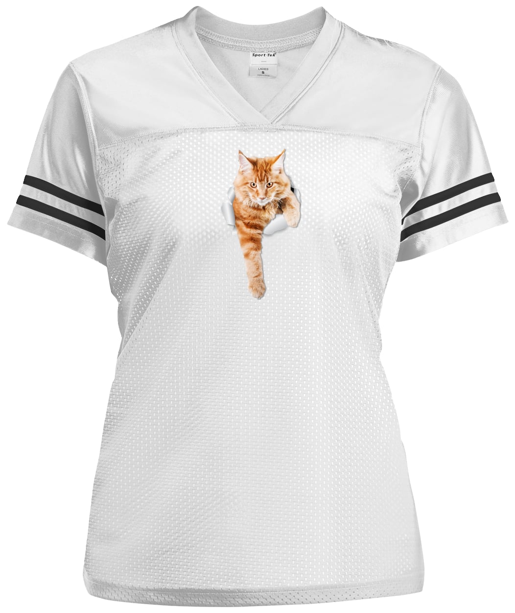LST307 Sport-Tek Ladies' Replica Jersey - White/Black