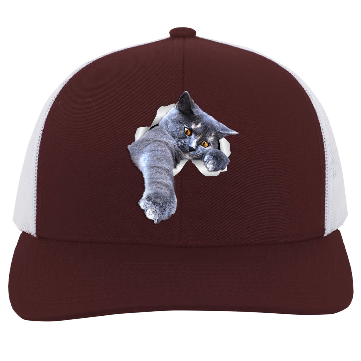 104C Trucker Snap Back - Maroon/White