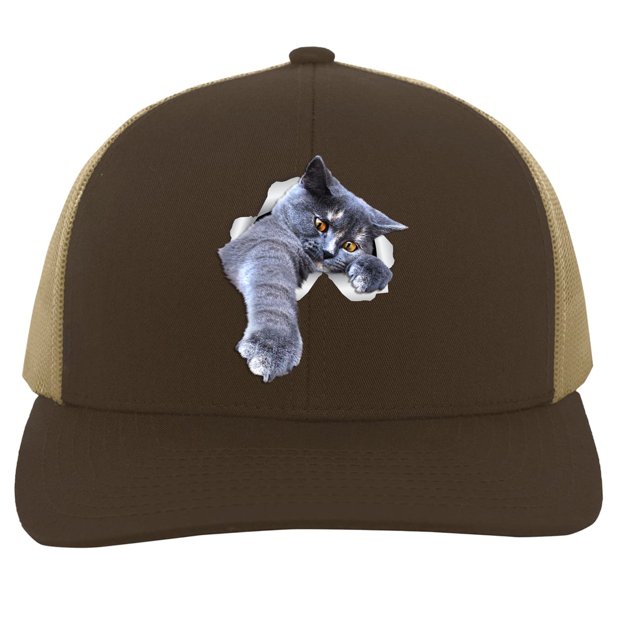 104C Trucker Snap Back - Brown/Khaki