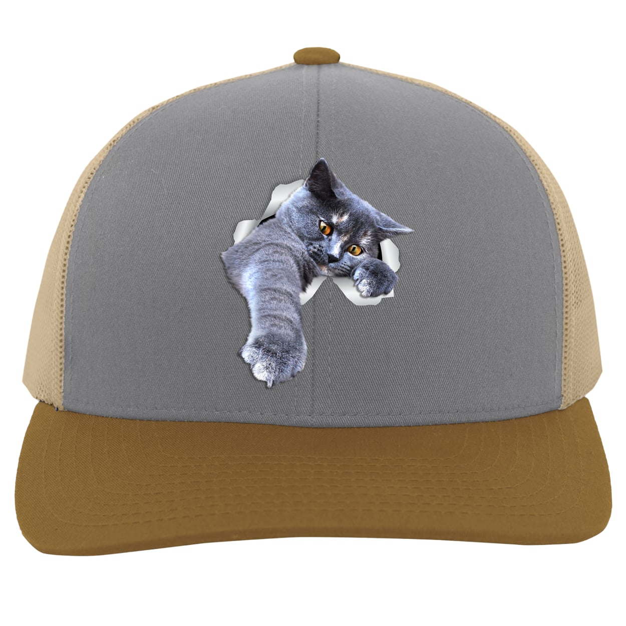 104C Trucker Snap Back - Heather/Beige/Amber