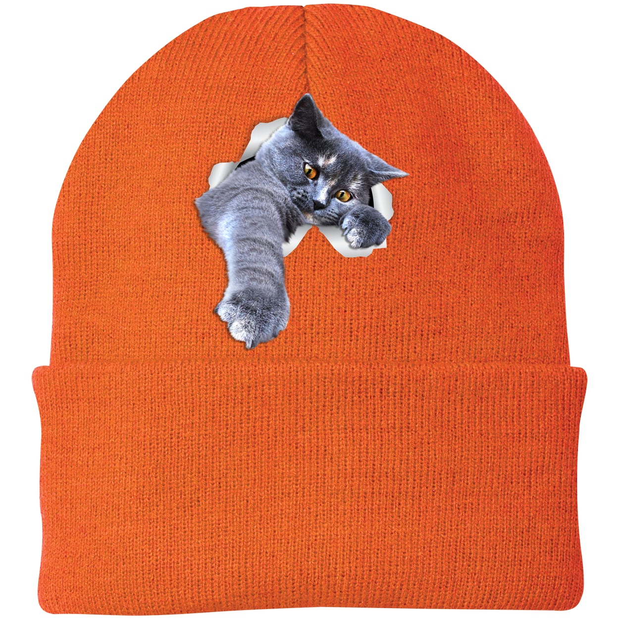 CP90 Port & Company Knit Beanie - Neon Orange