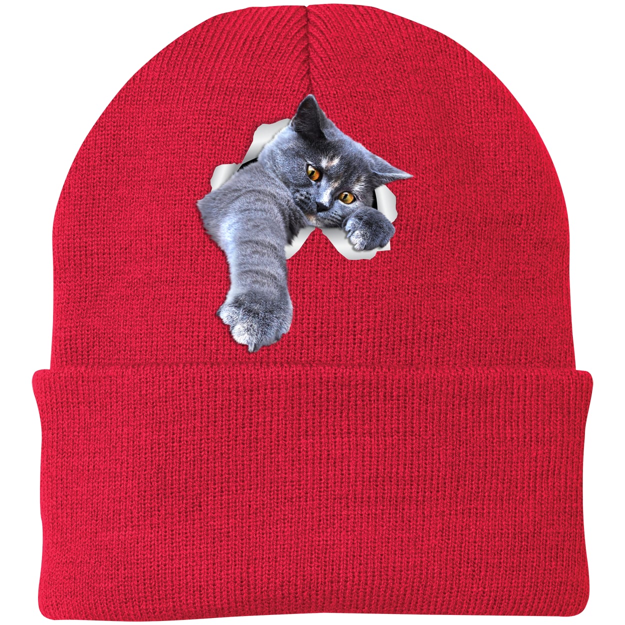 CP90 Port & Company Knit Beanie - Athletic Red