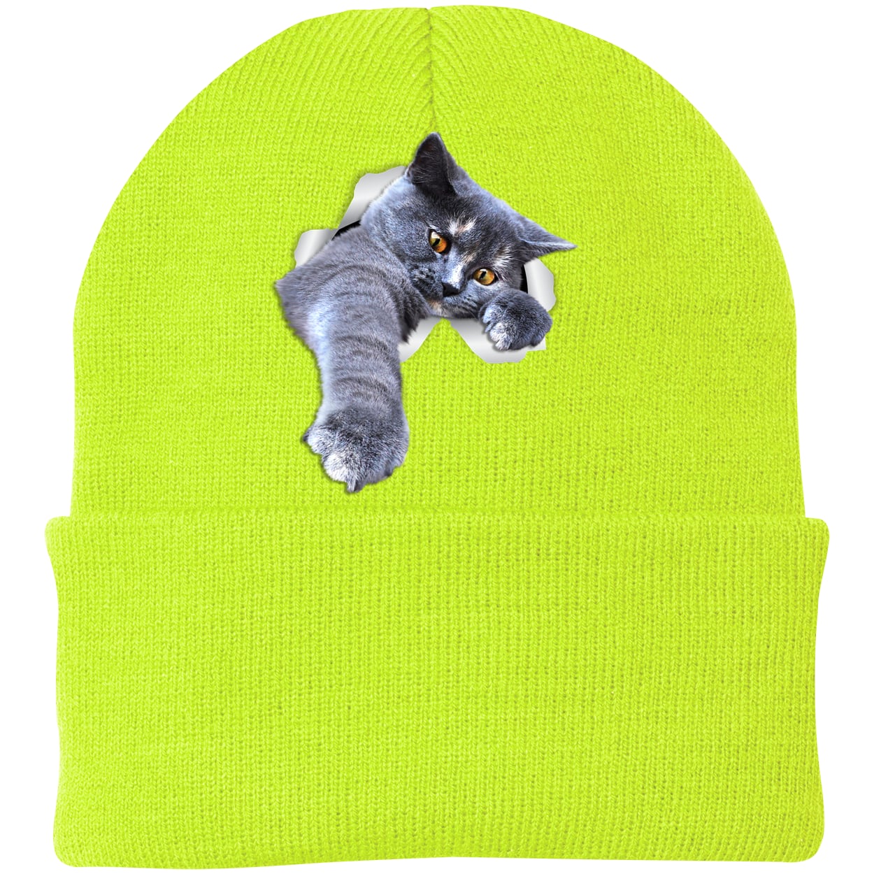 CP90 Port & Company Knit Beanie - Neon Yellow