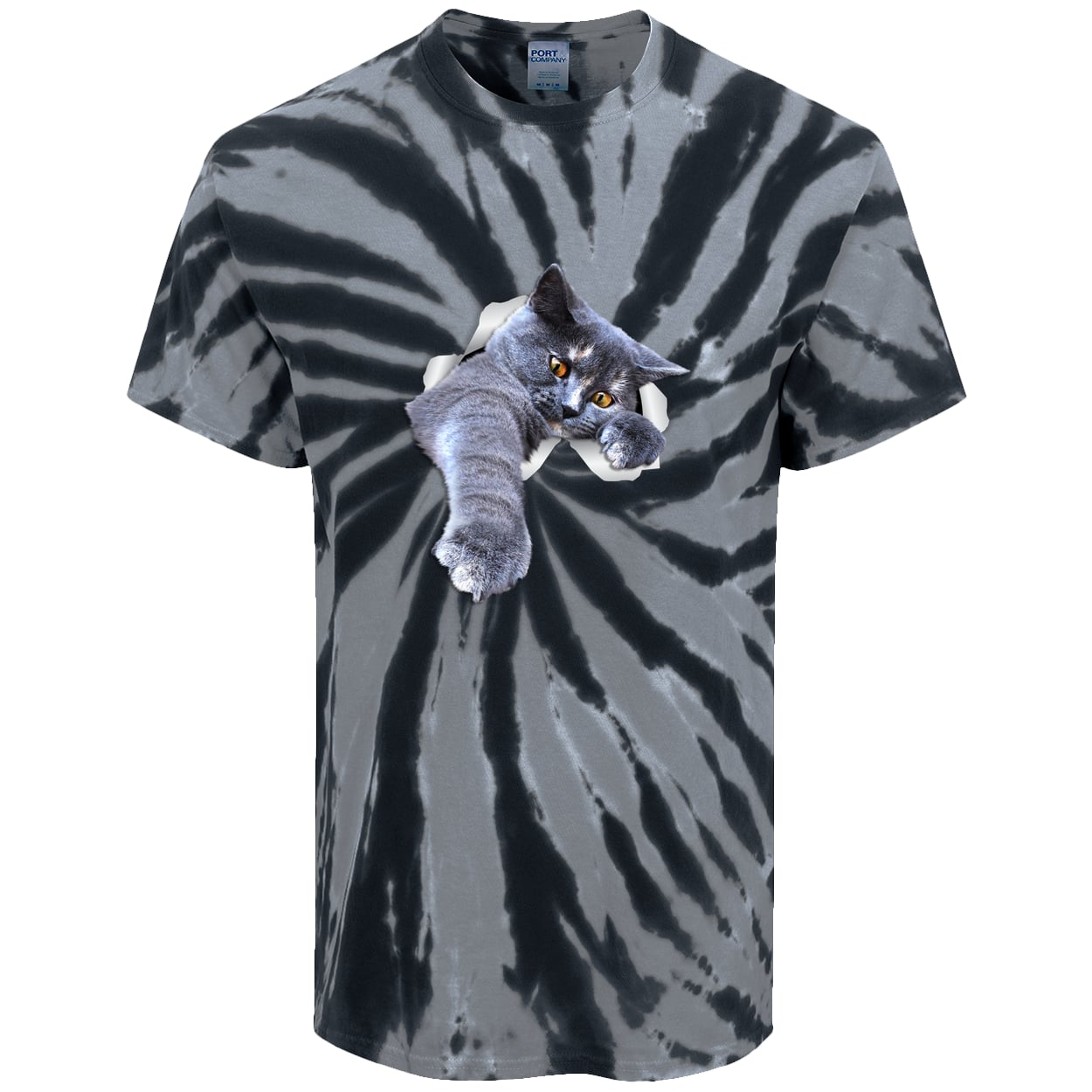 PC147 Port & Company Tie-Dye Tee - Black