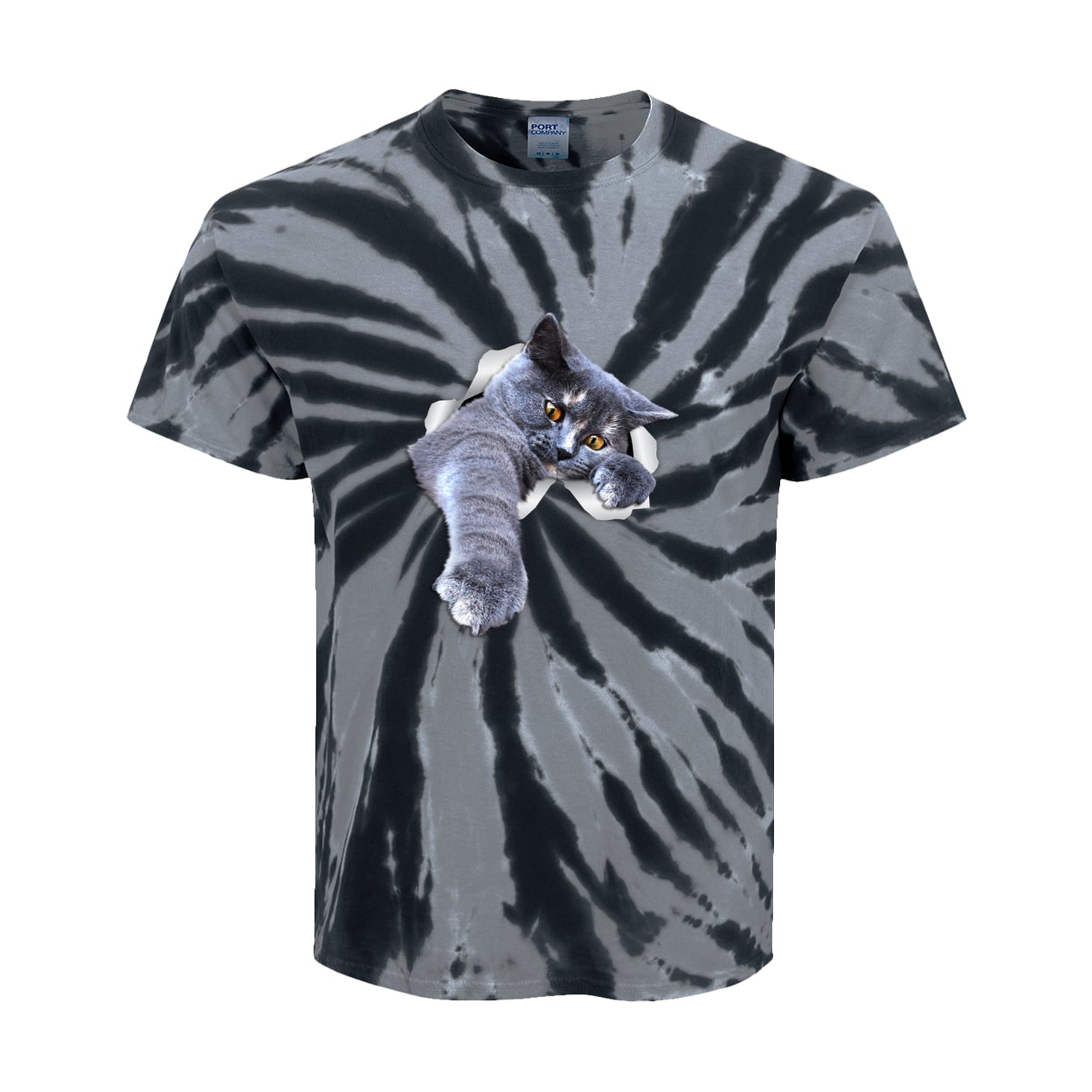PC147Y Port & Company Kids Tie-Dye Tee - Black