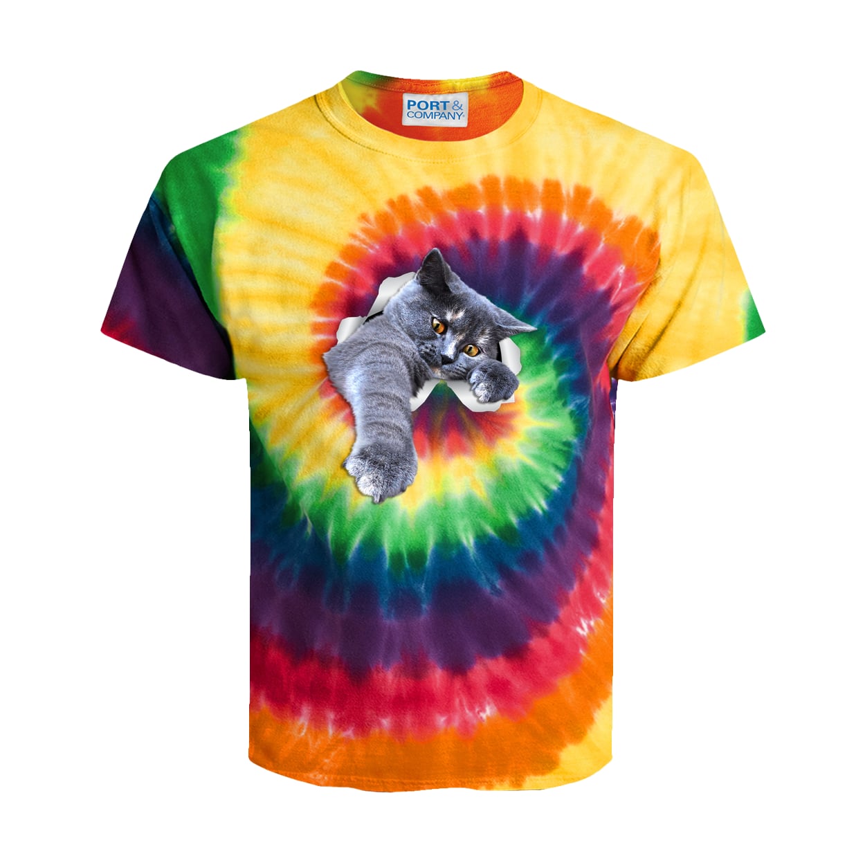 PC147Y Port & Company Kids Tie-Dye Tee - Rainbow