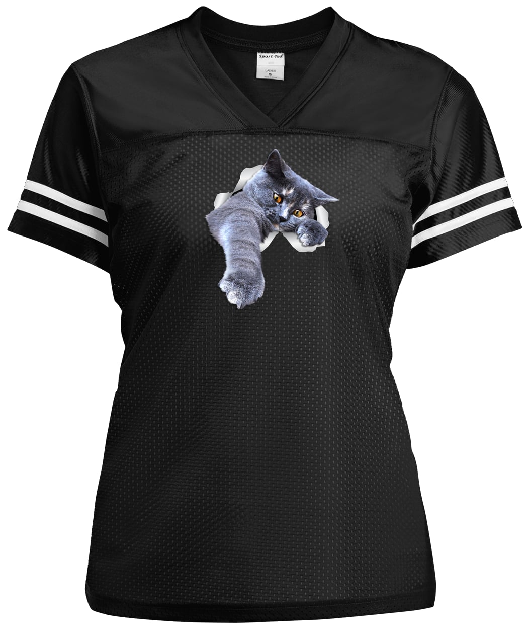 LST307 Sport-Tek Ladies' Replica Jersey - Black/White