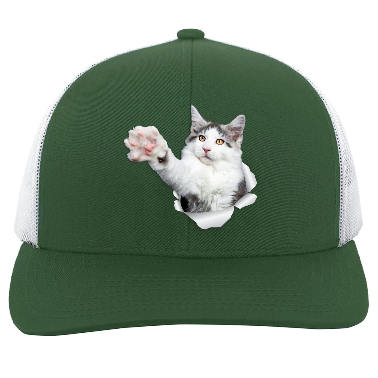 104C Trucker Snap Back - Dark Green/White