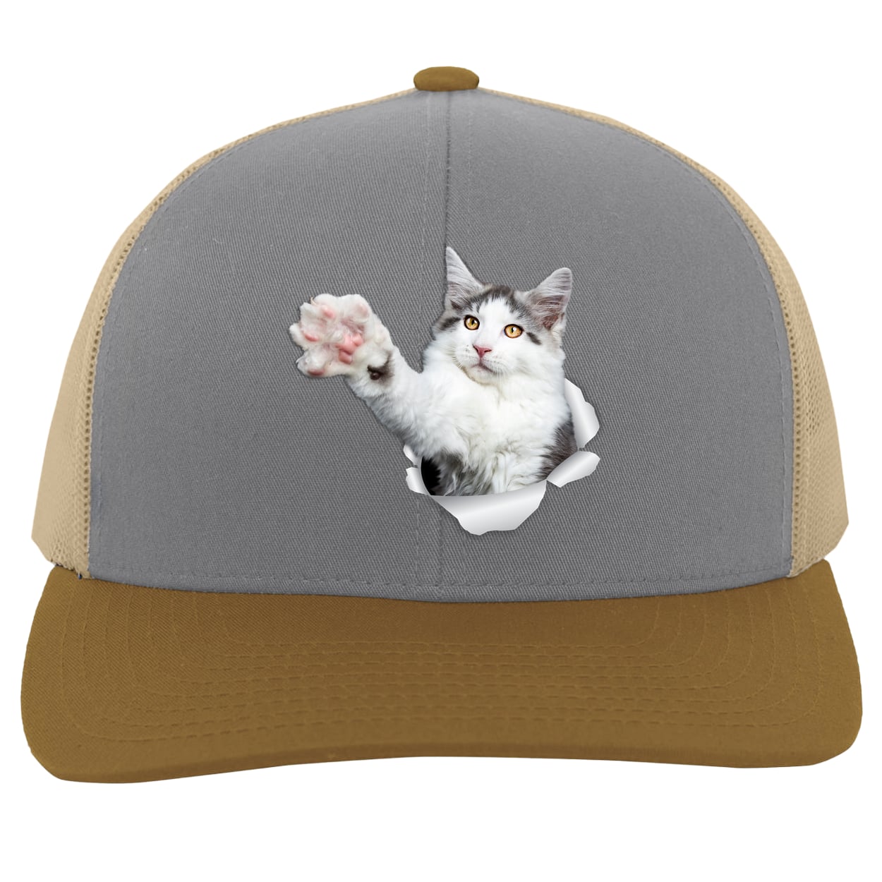 104C Trucker Snap Back - Heather/Beige/Amber