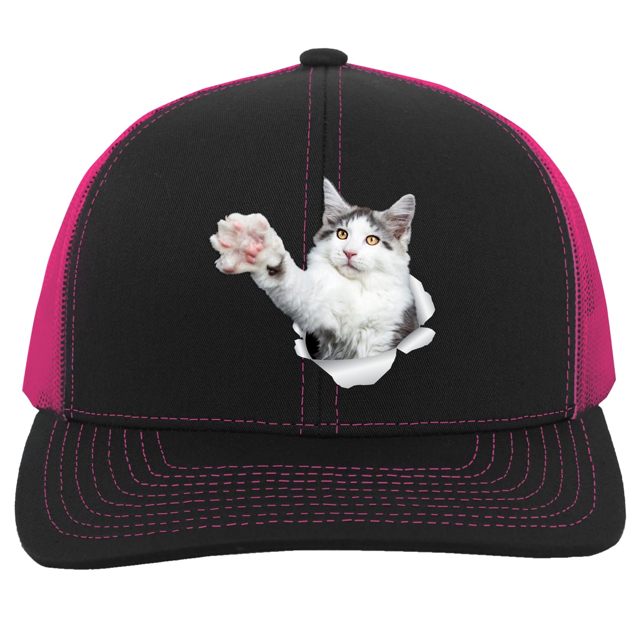 104C Trucker Snap Back - Black/Pink