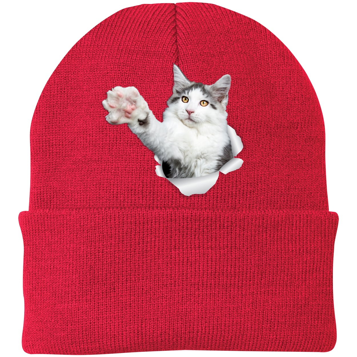CP90 Port & Company Knit Beanie - Athletic Red