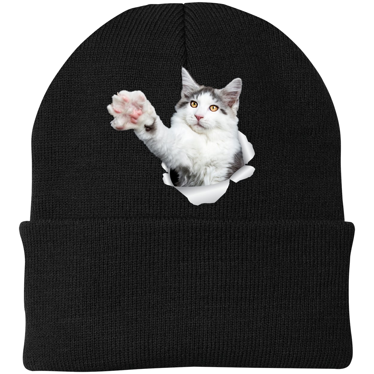 CP90 Port & Company Knit Beanie - Black