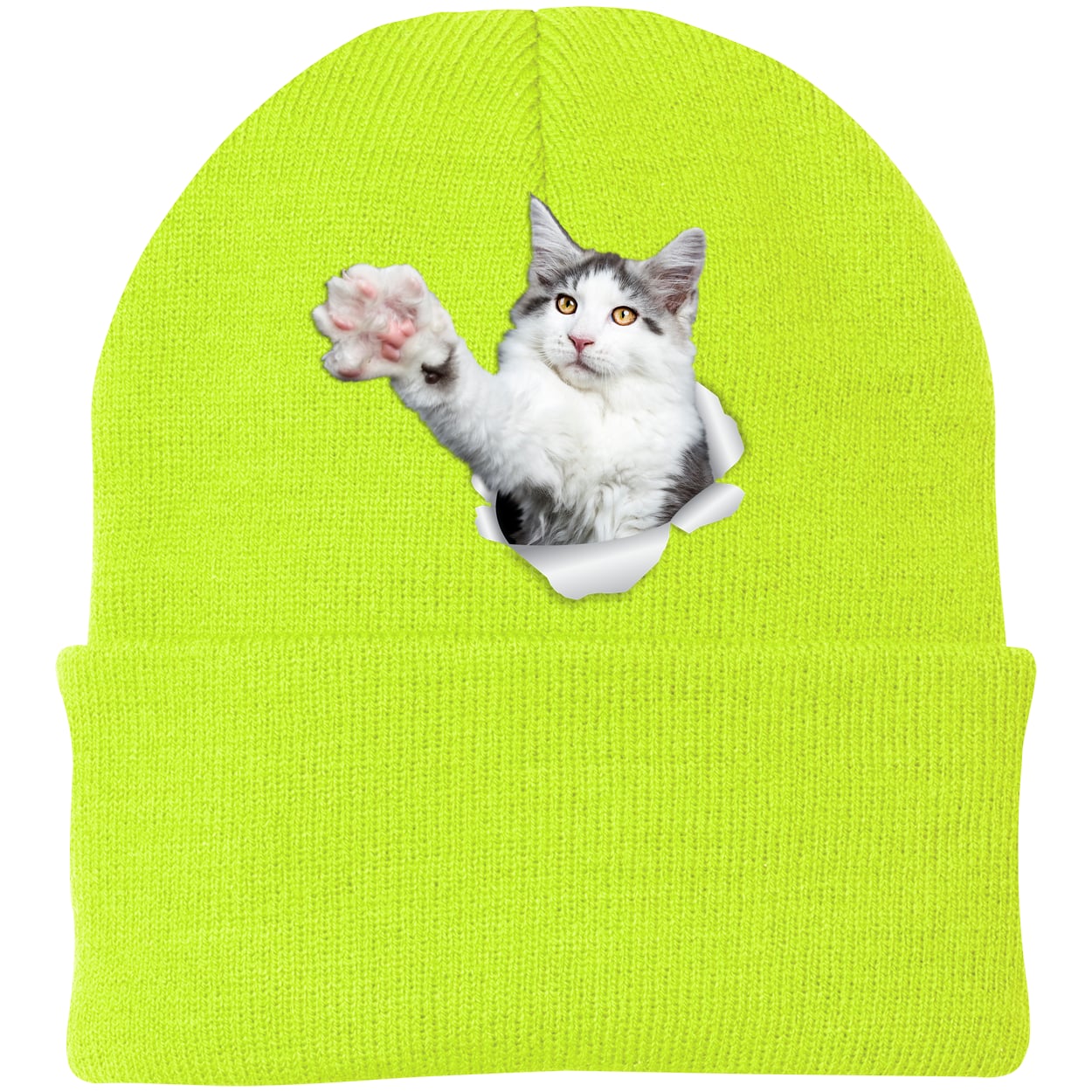 CP90 Port & Company Knit Beanie - Neon Yellow