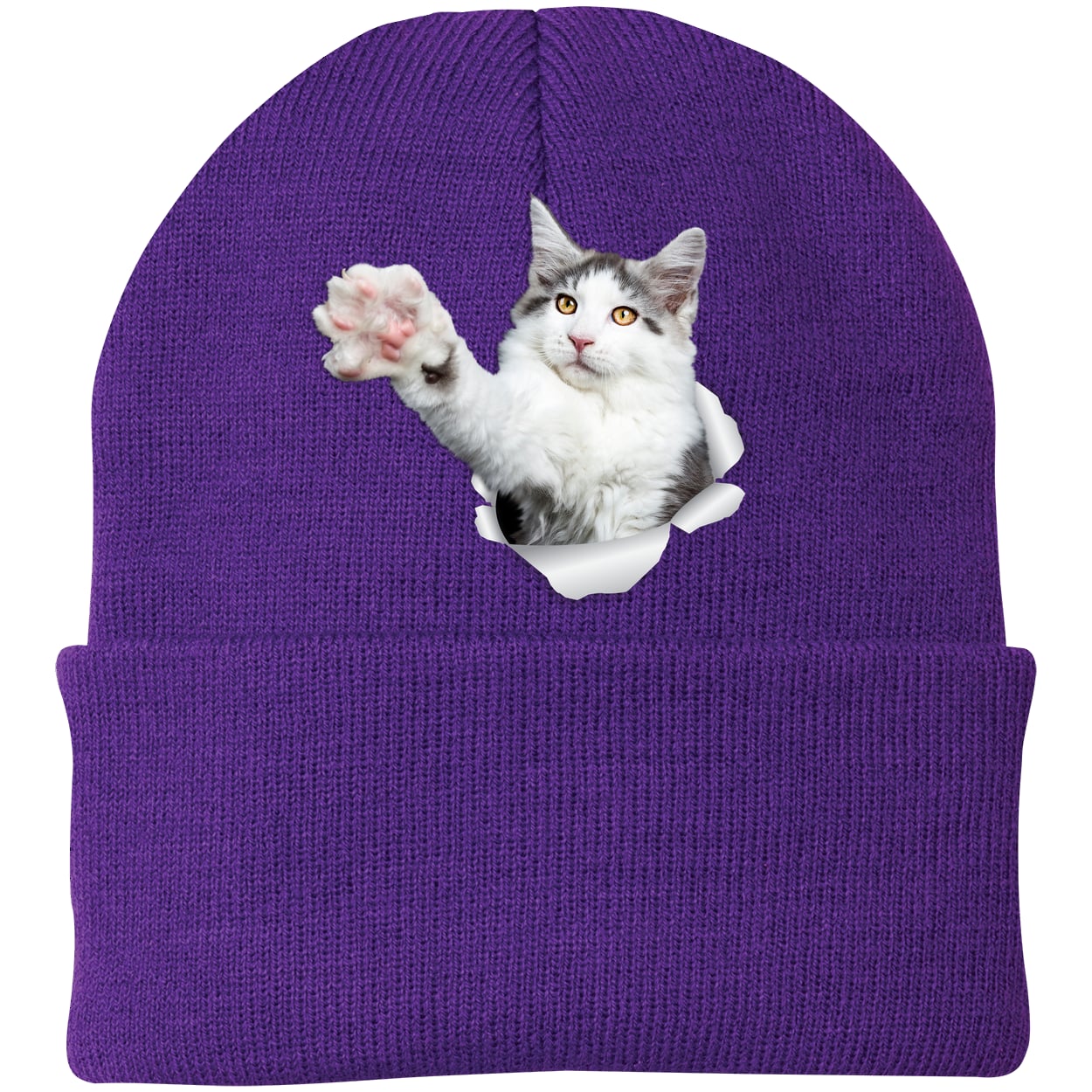 CP90 Port & Company Knit Beanie - Athletic Purple