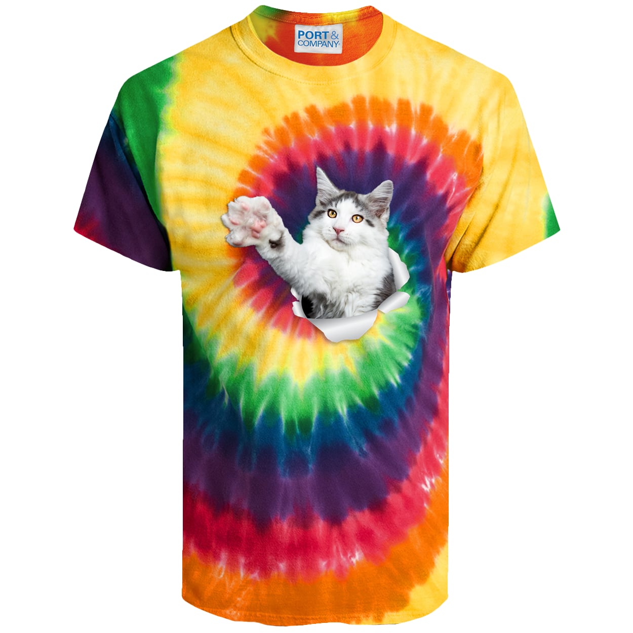 PC147 Port & Company Tie-Dye Tee - Rainbow