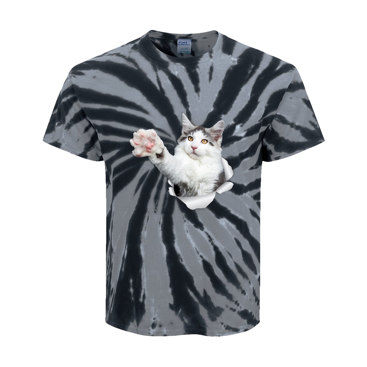 PC147Y Port & Company Kids Tie-Dye Tee - Black