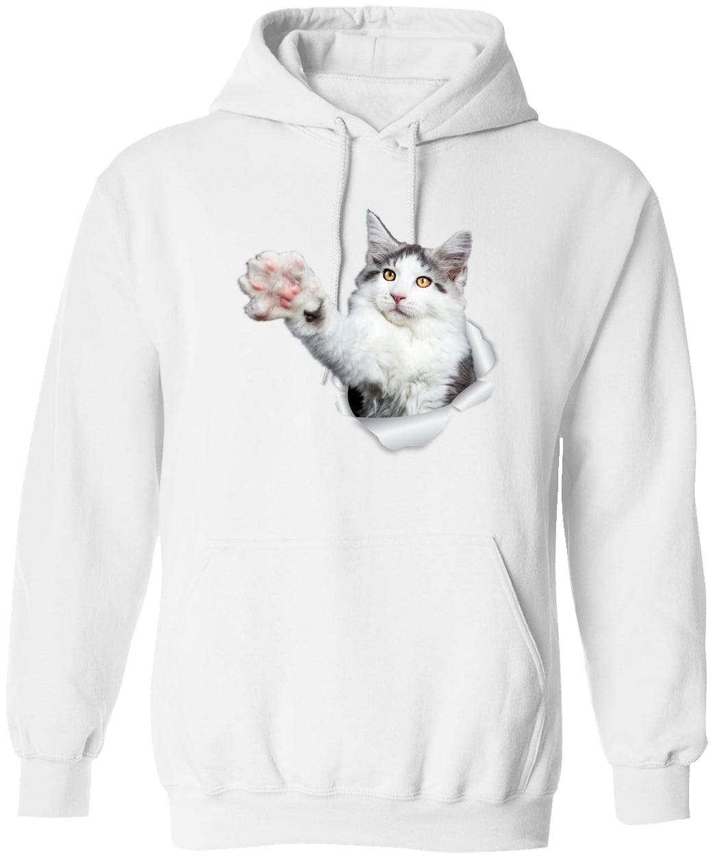G185 Gildan Pullover Hoodie - White