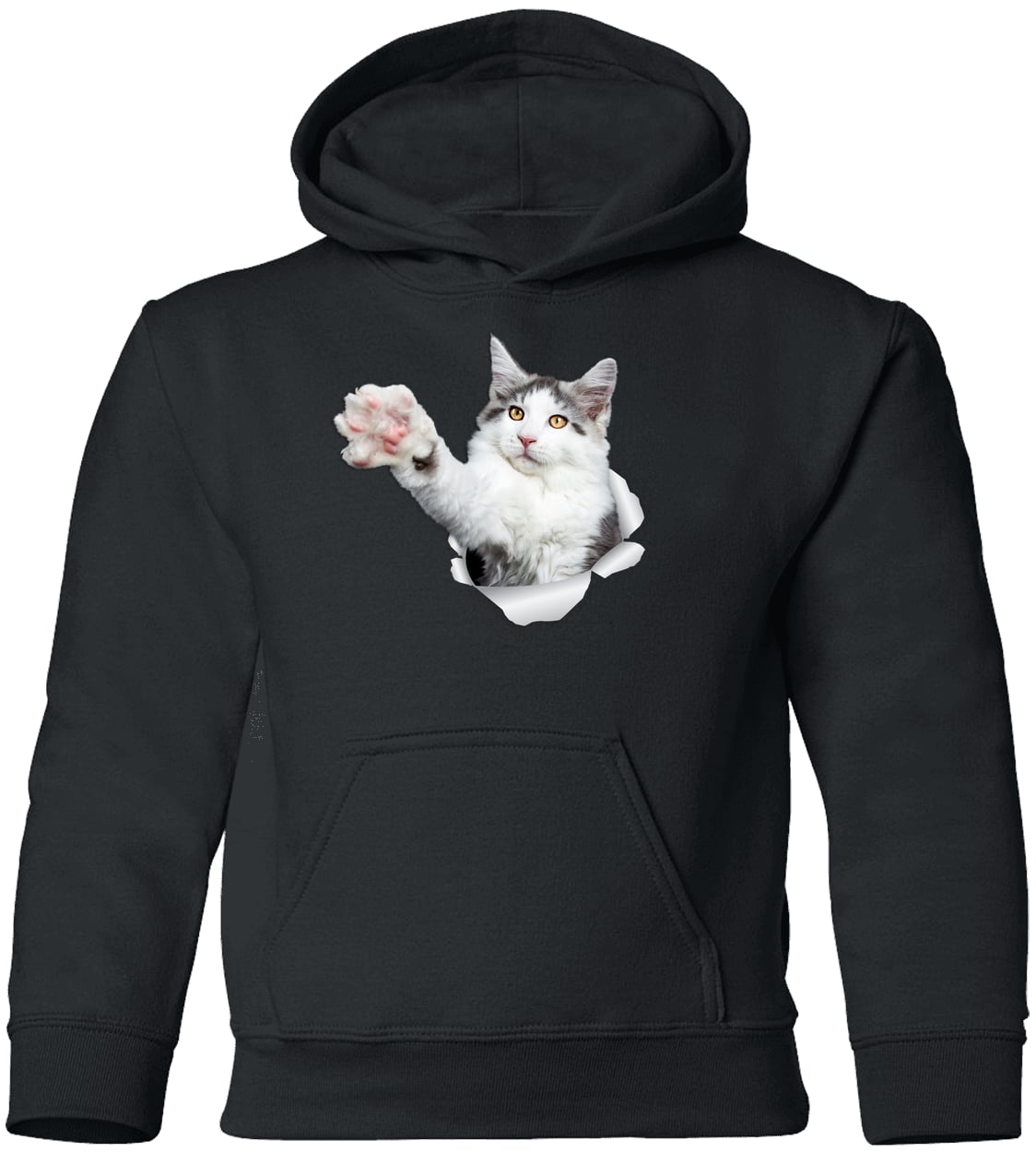 G185B Gildan Youth Pullover Hoodie - Black