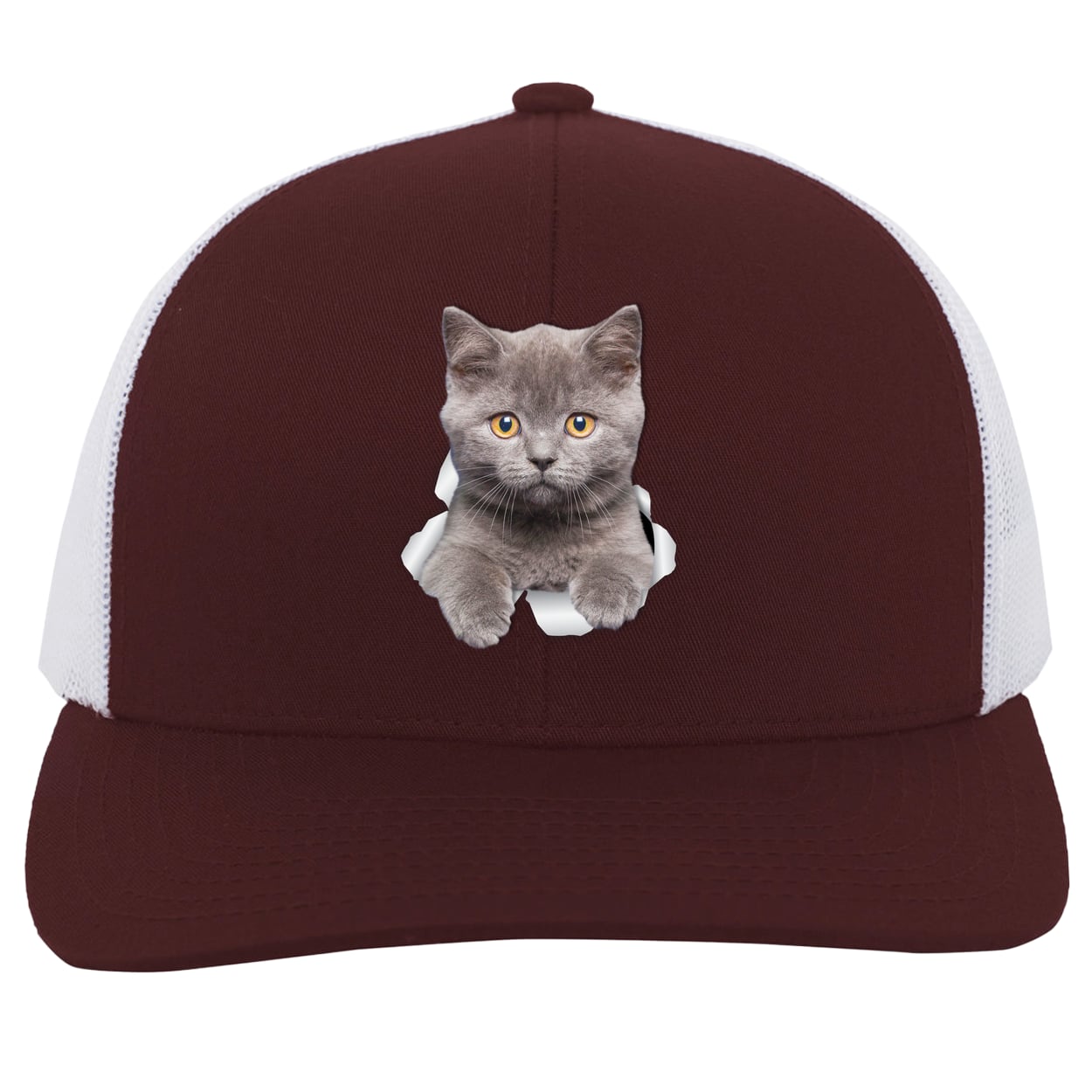 104C Trucker Snap Back - Maroon/White