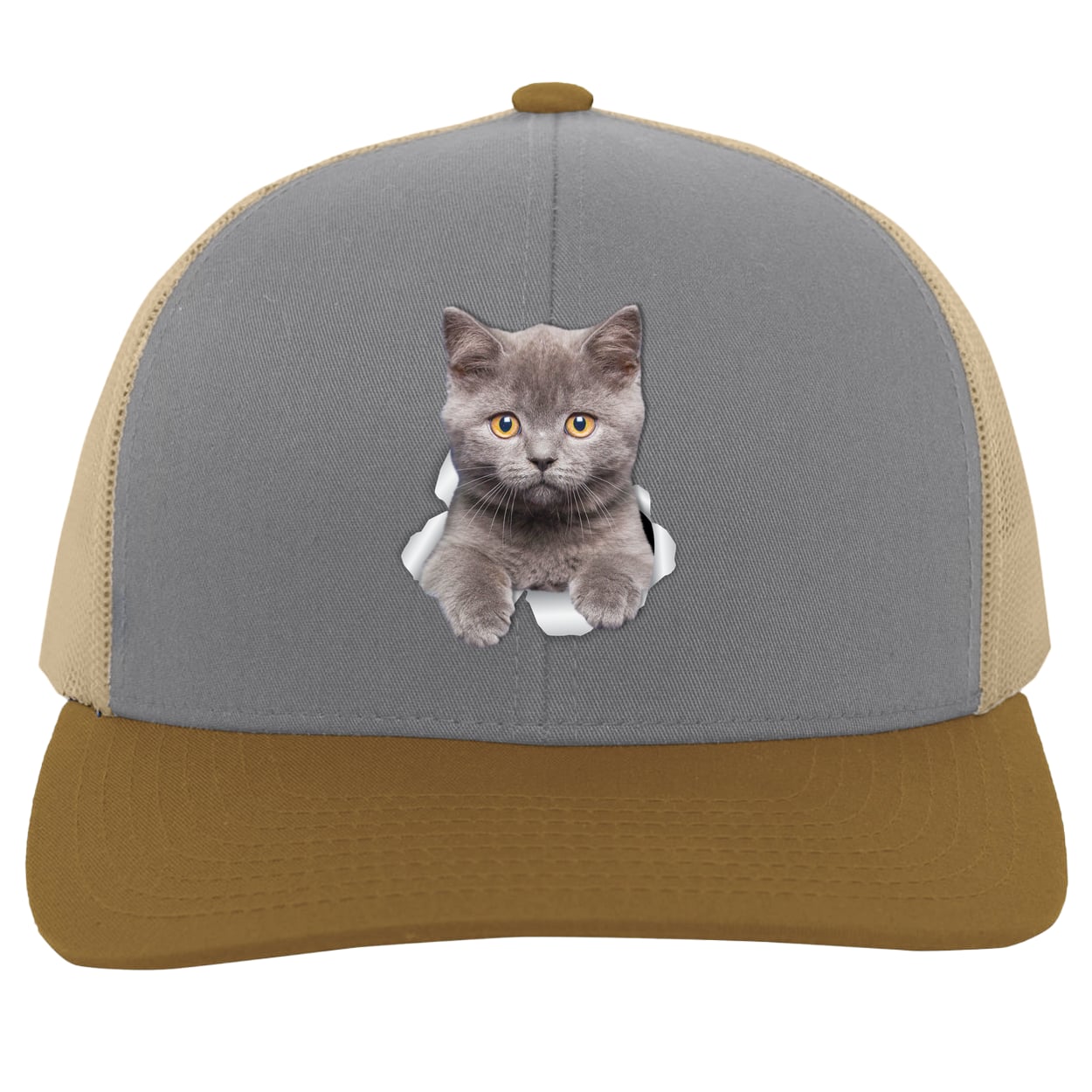 104C Trucker Snap Back - Heather/Beige/Amber
