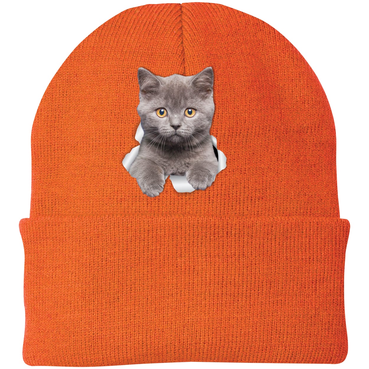 CP90 Port & Company Knit Beanie - Neon Orange