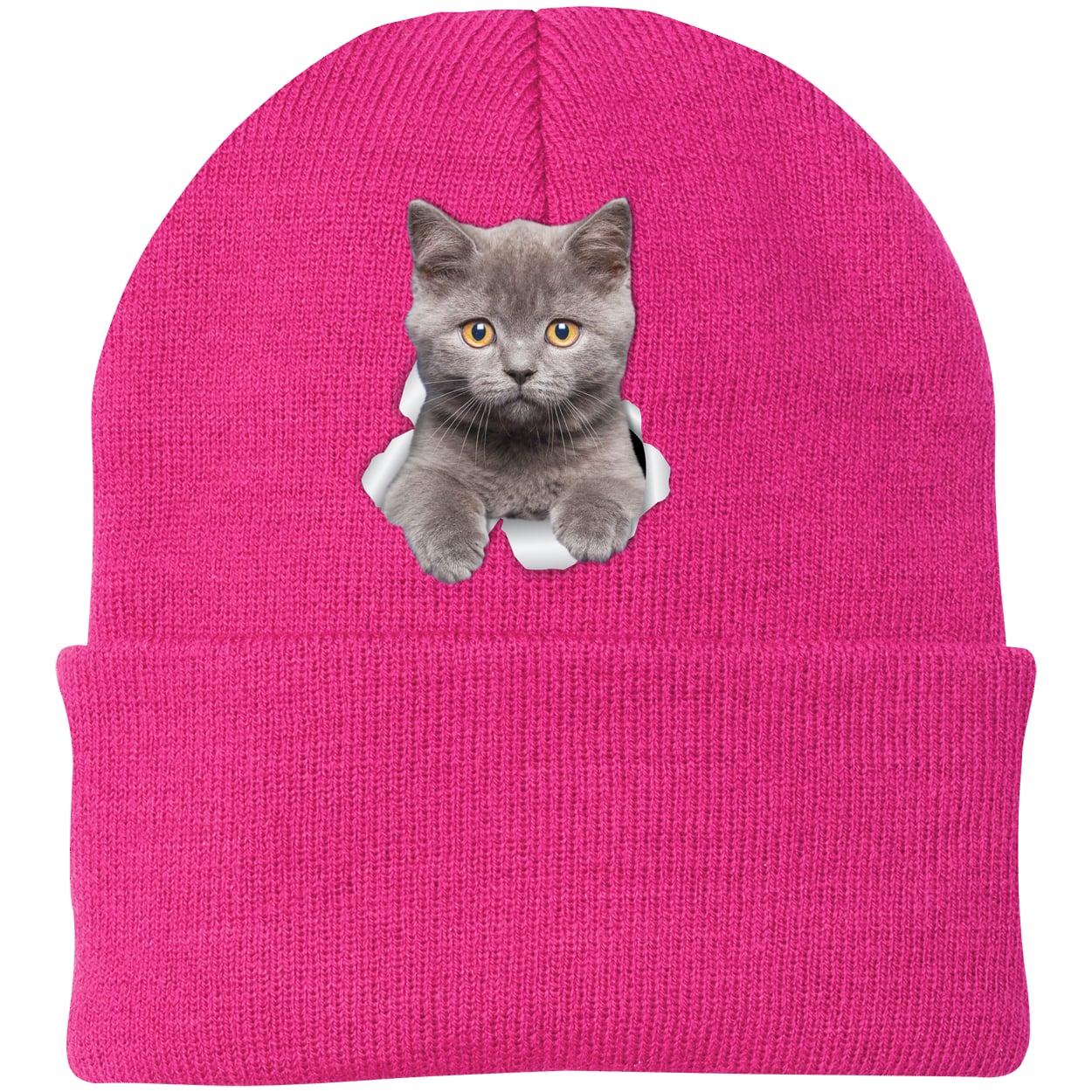 CP90 Port & Company Knit Beanie - Neon Pink