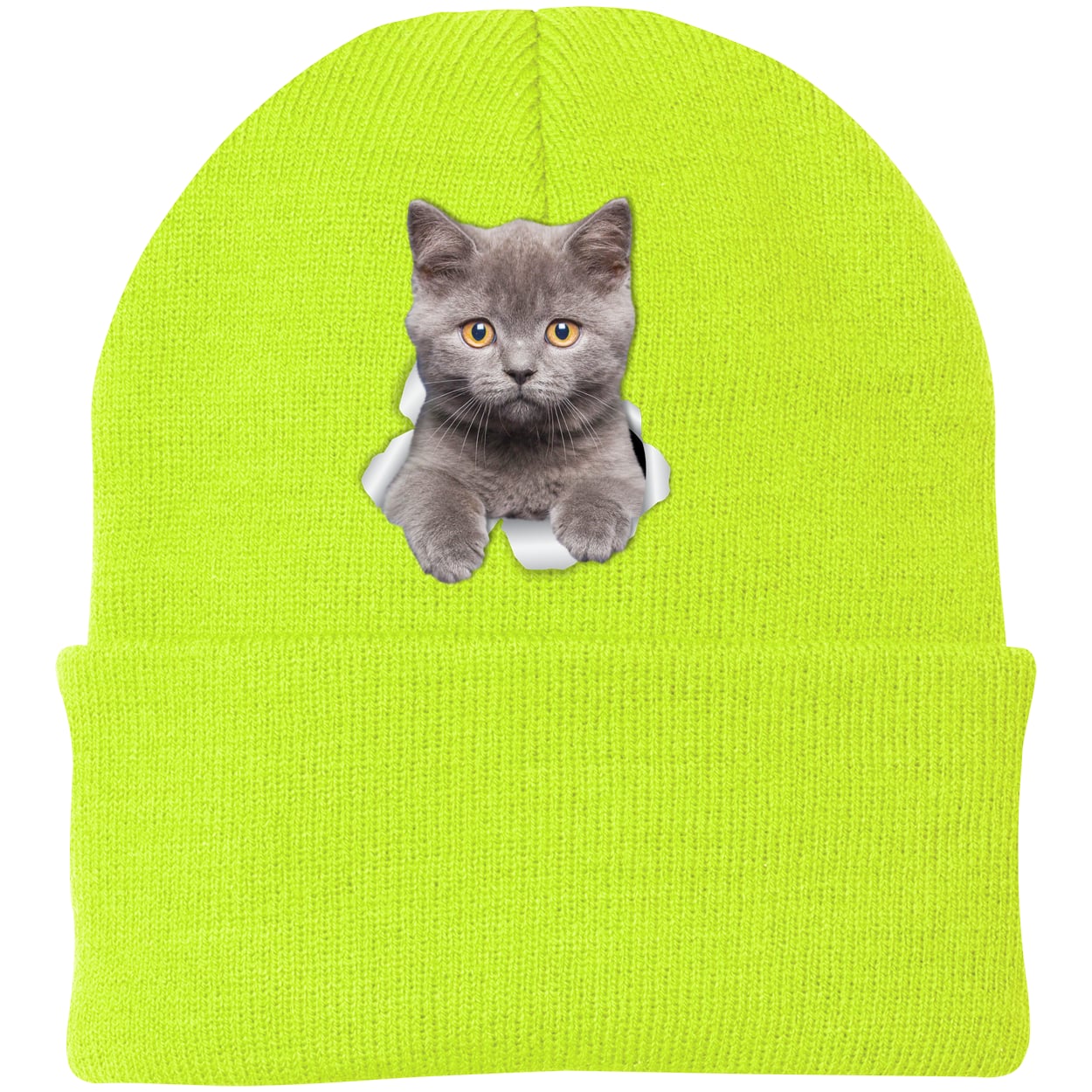 CP90 Port & Company Knit Beanie - Neon Yellow