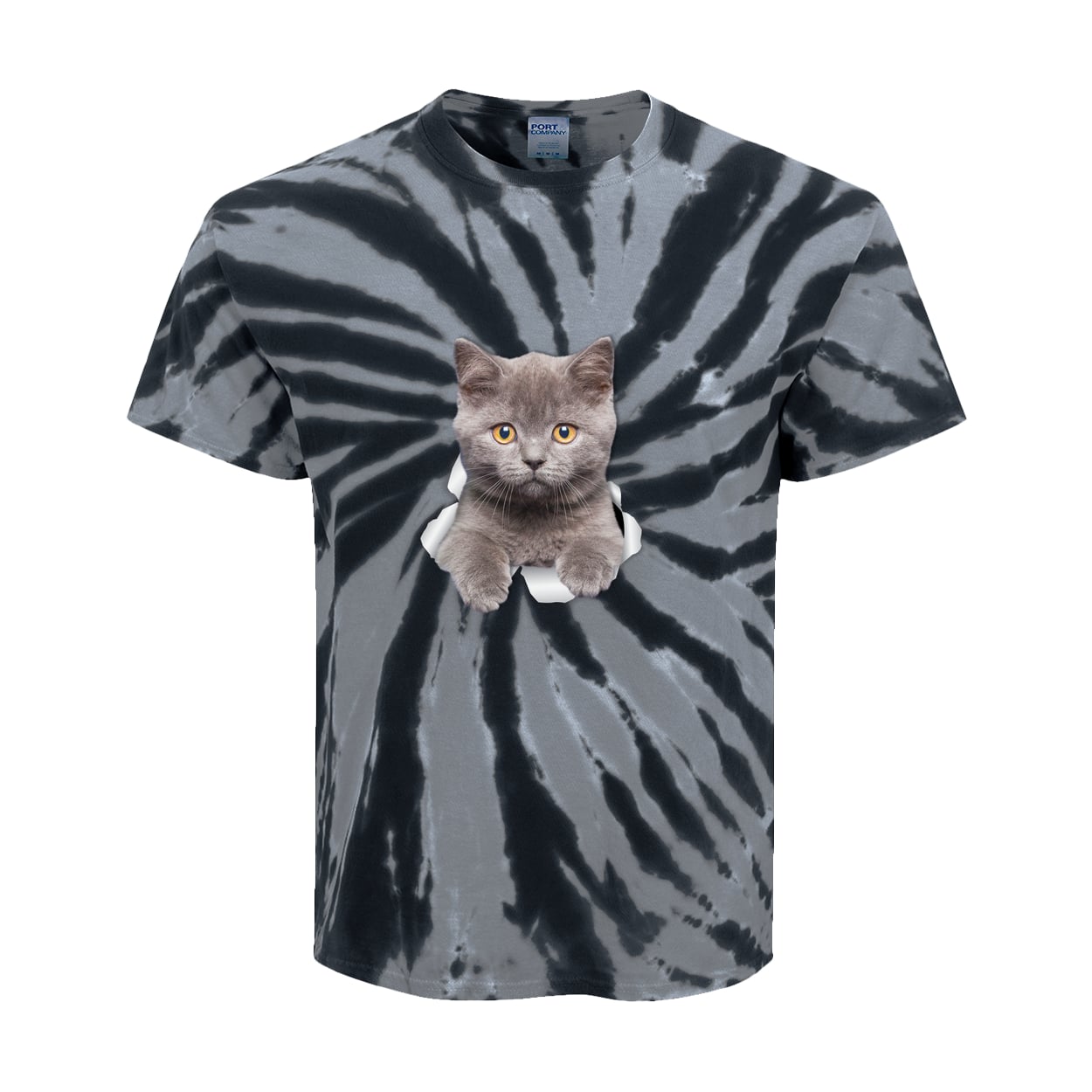 PC147Y Port & Company Kids Tie-Dye Tee - Black