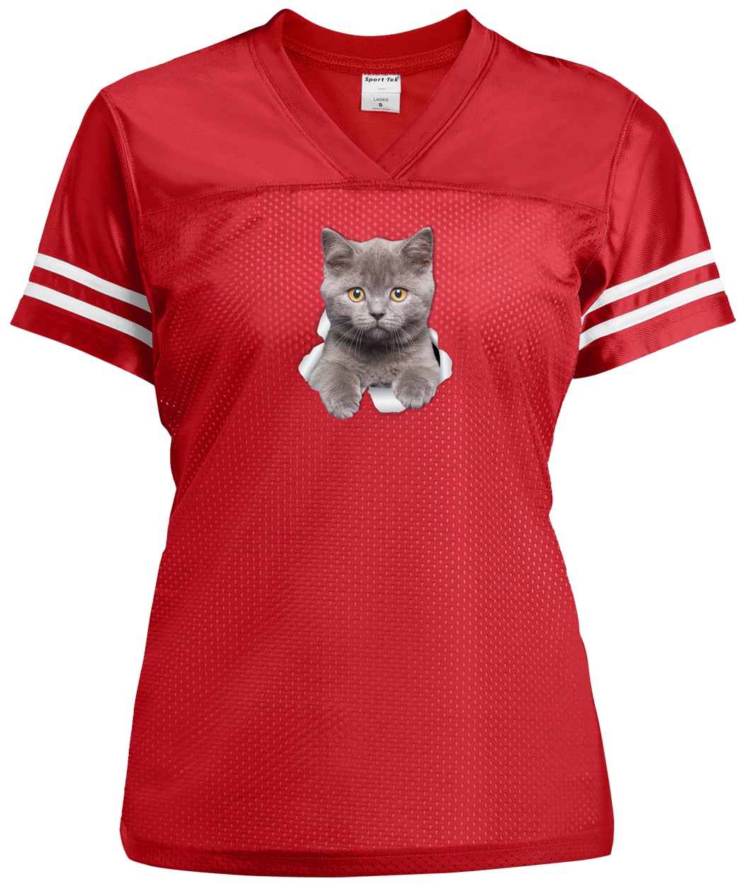 LST307 Sport-Tek Ladies' Replica Jersey - True Red/White