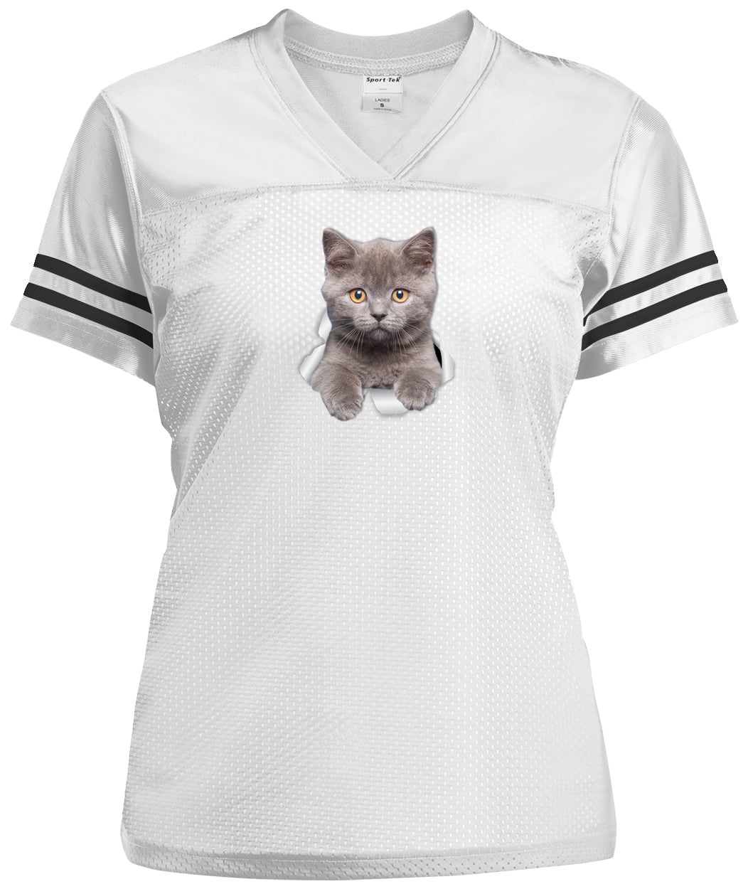 LST307 Sport-Tek Ladies' Replica Jersey - White/Black
