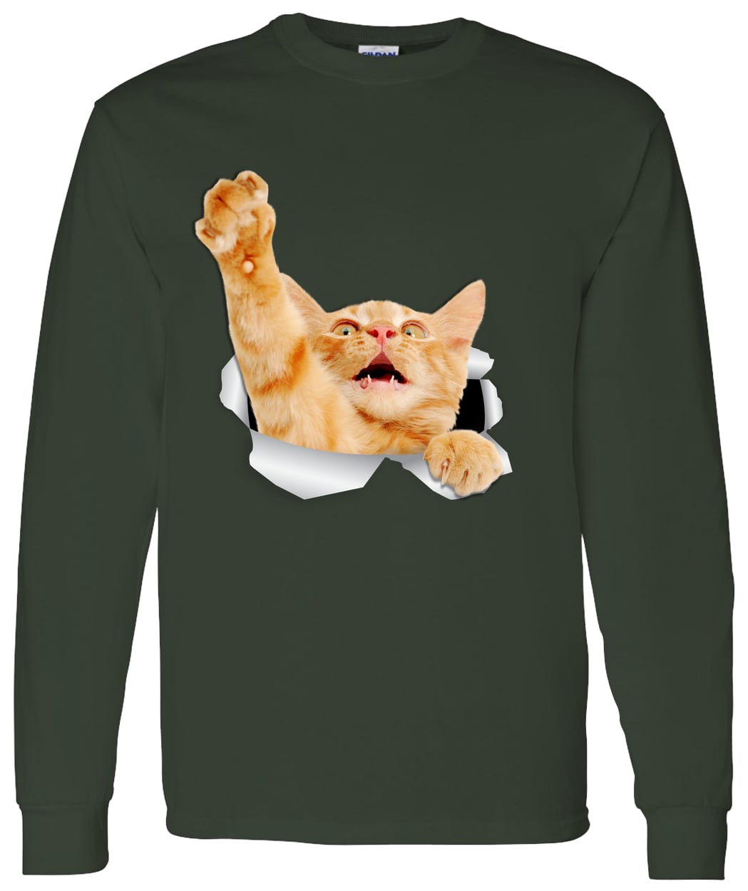 G540 LS T-Shirt 5.3 oz. - Forest Green