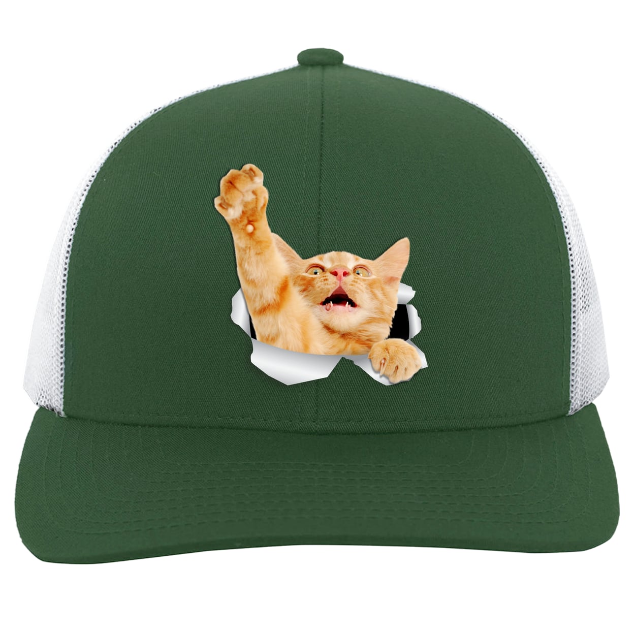 104C Trucker Snap Back - Dark Green/White
