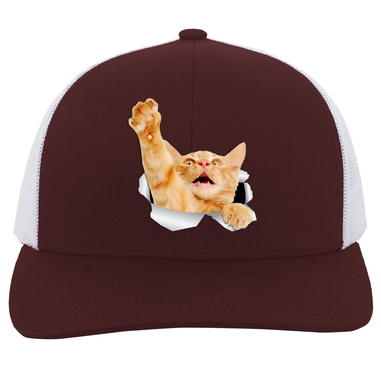 104C Trucker Snap Back - Maroon/White