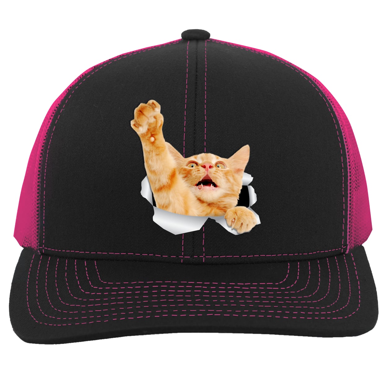104C Trucker Snap Back - Black/Pink